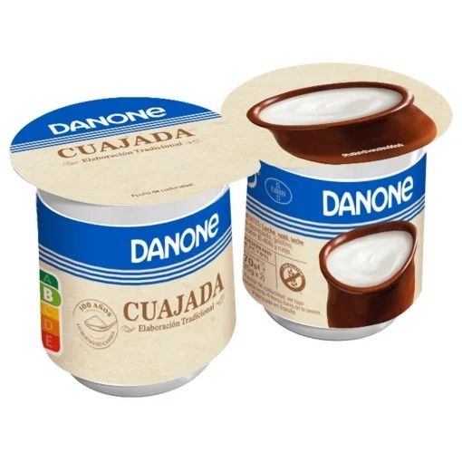 Cuajada Danone sin gluten pack de 2 unidades de 135 g.