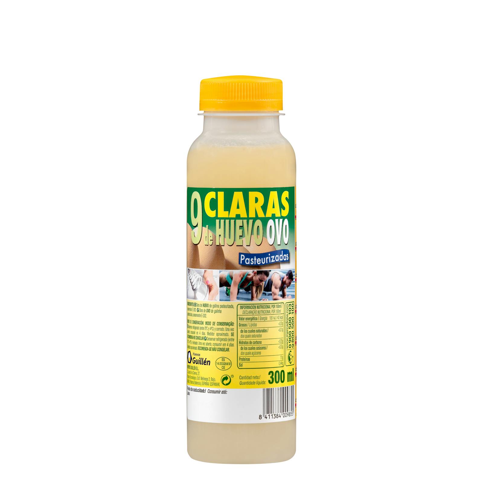 Claras de huevo líquidas pasteurizadas