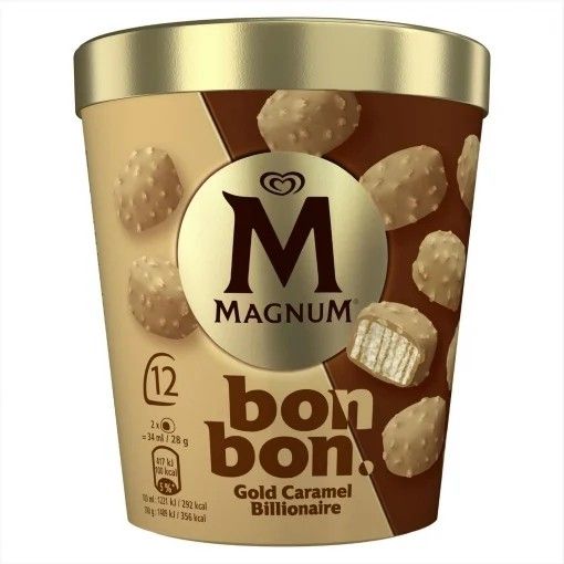 Bombones helados gold caramel billionaire Magnum 12 ud.