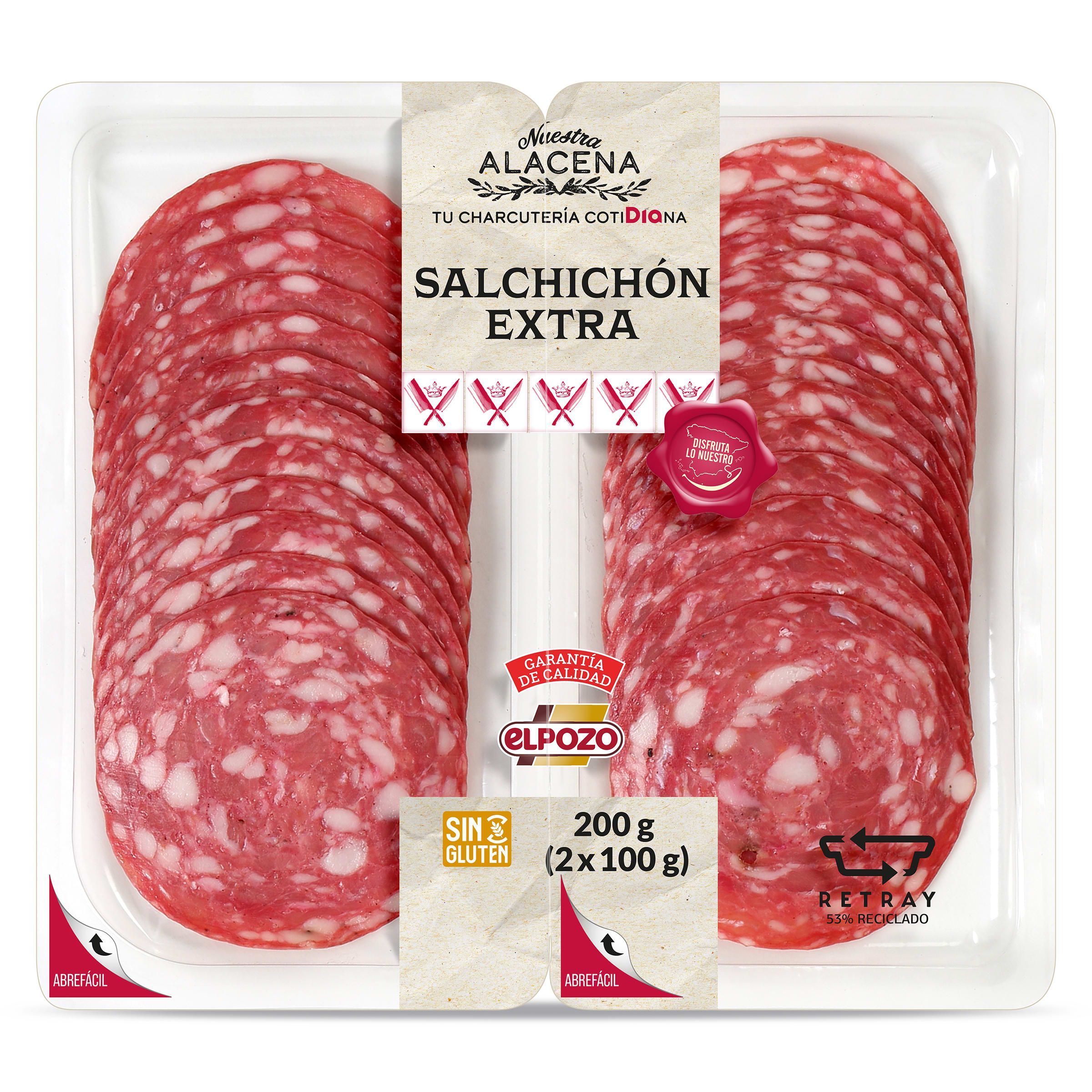Salchichón extra Dia Nuestra Alacena 2 x 100 g