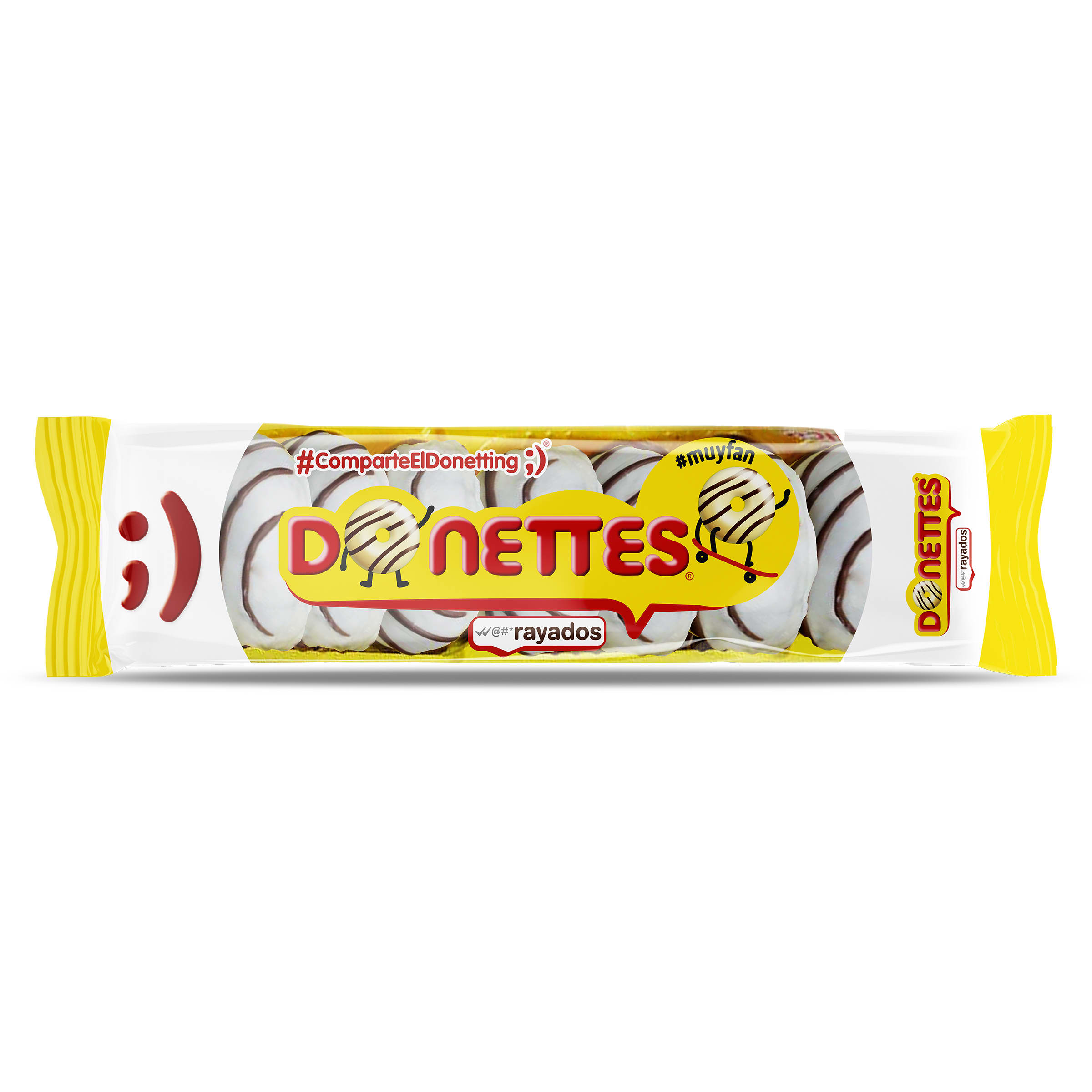 Rosquillas rayadas Donettes bandeja 176 g