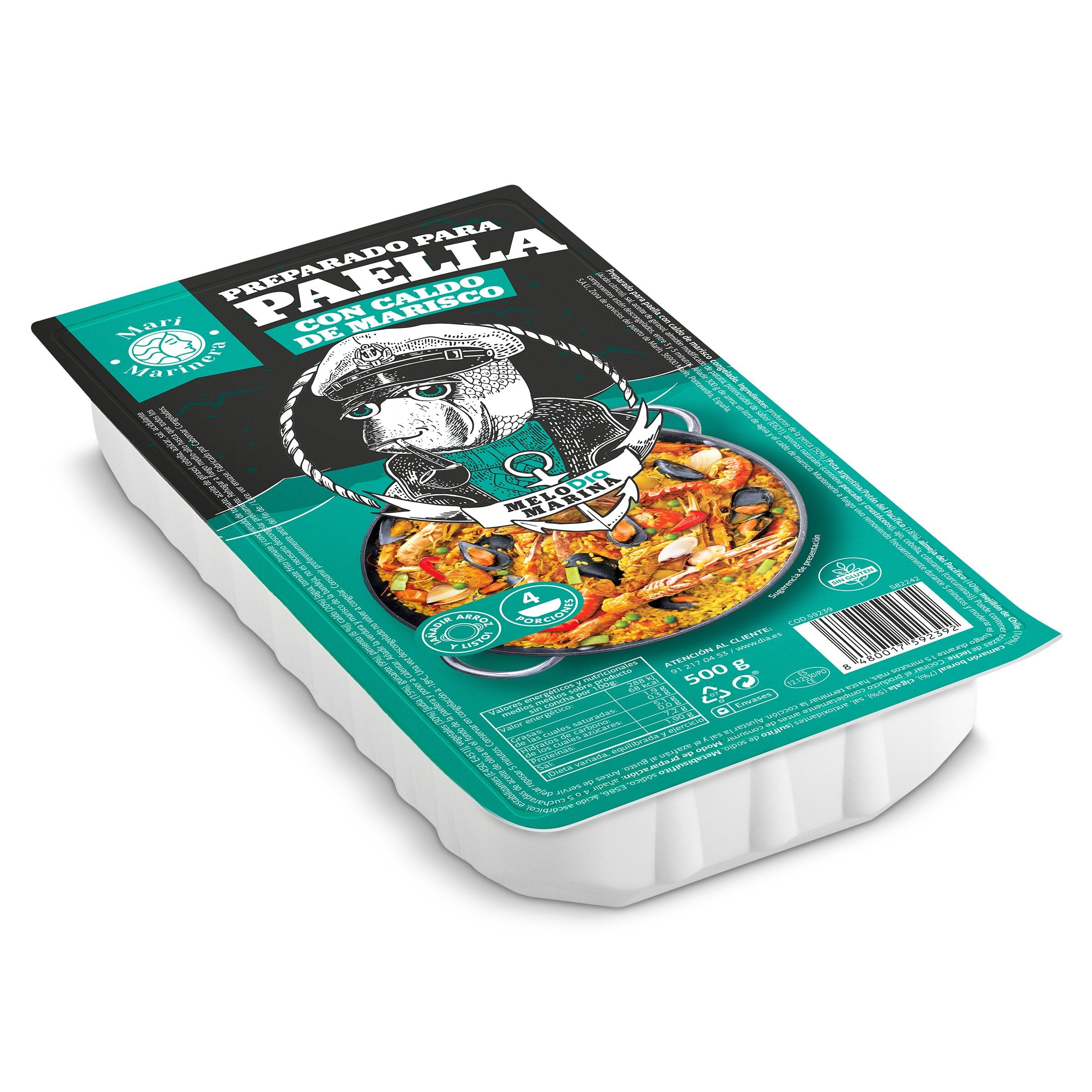 Preparado de paella con caldo Dia Mari Marinera 500 g