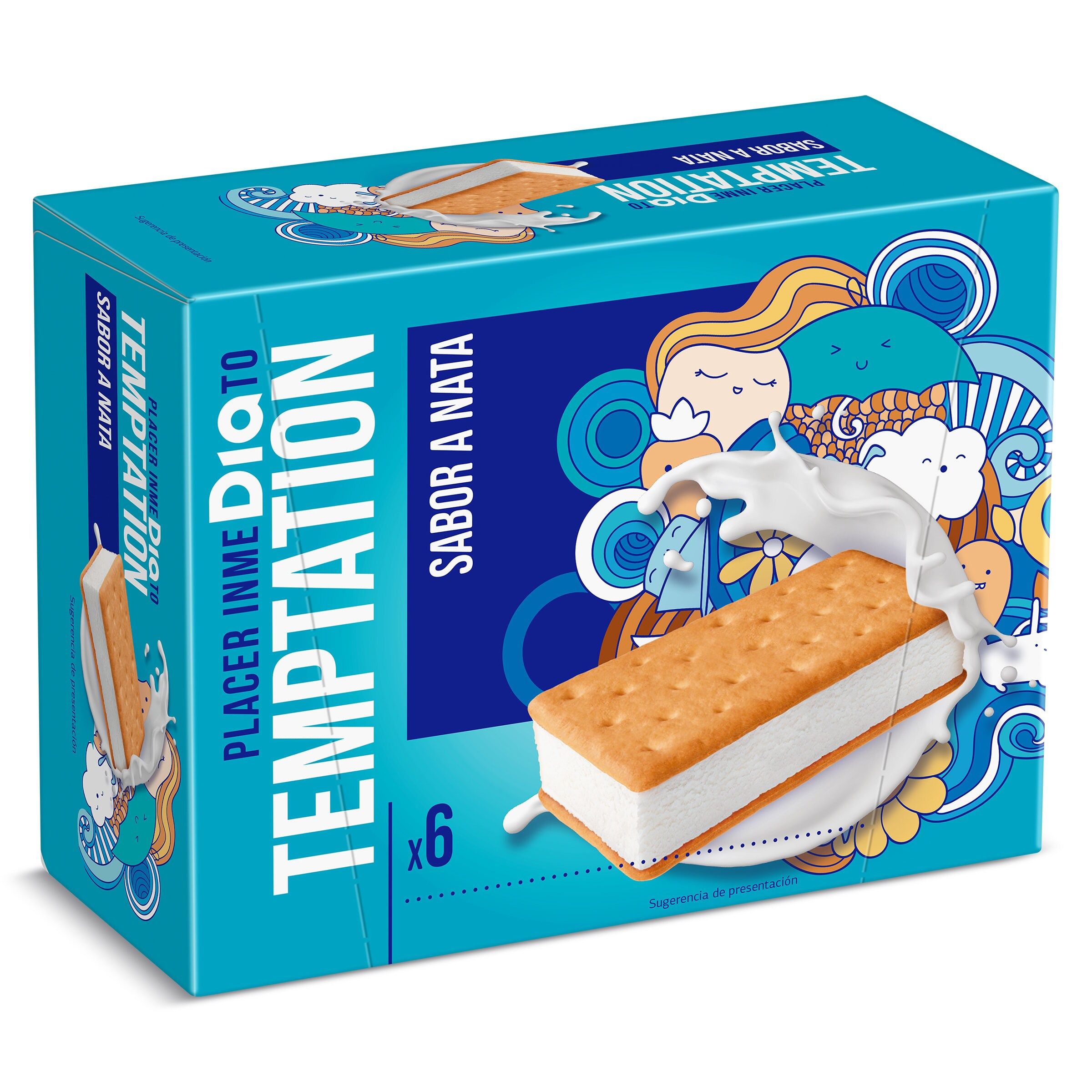 Sándwich de nata Dia Temptation 6 x 50 g