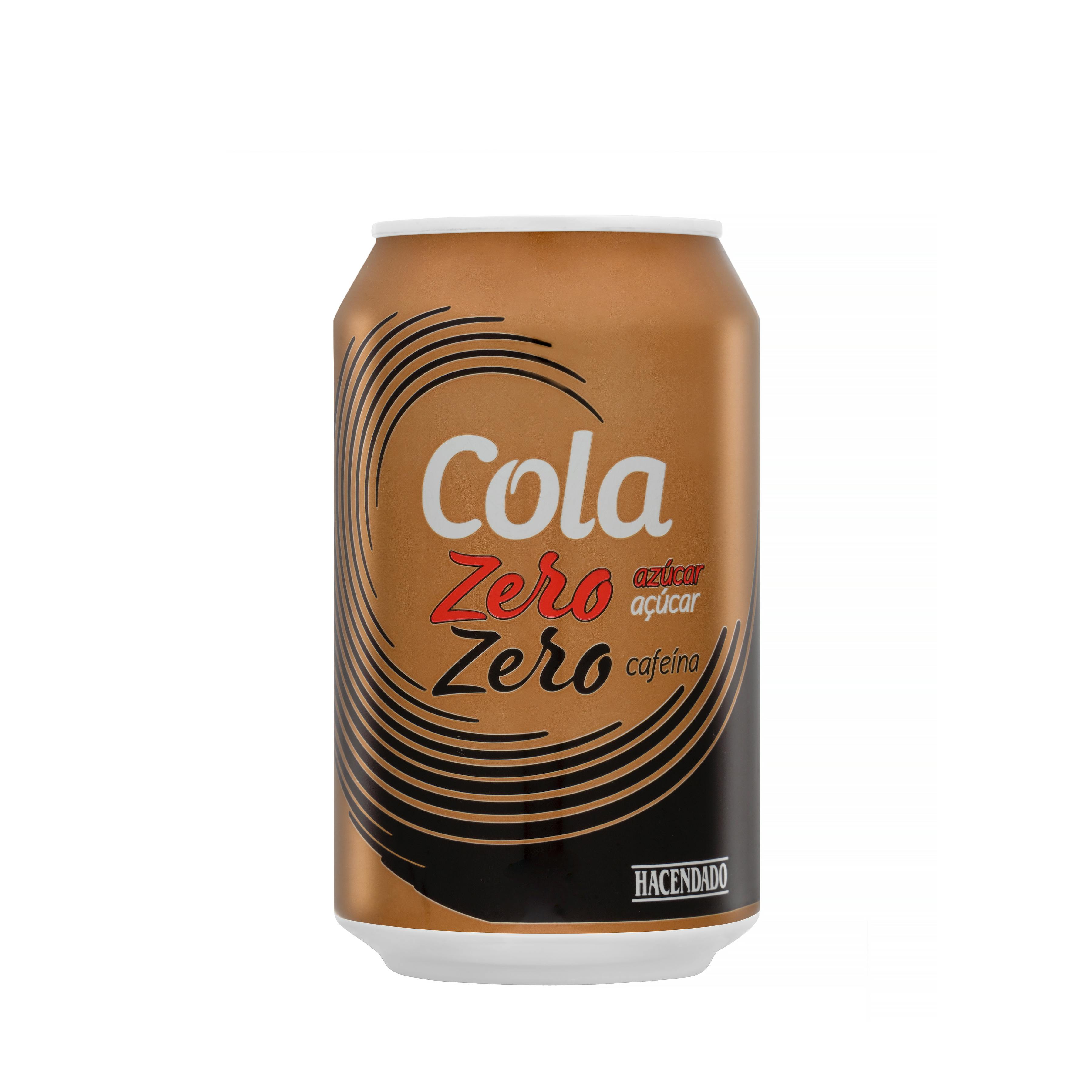 Refresco cola Hacendado zero azúcar zero cafeína