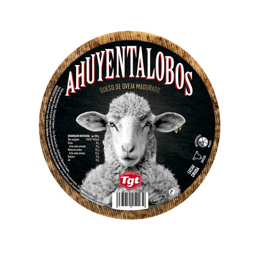 AHUYENTALOBOS Queso de oveja madurado, cuña.