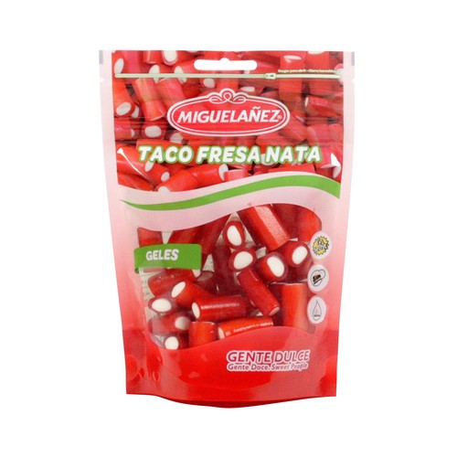 MIGUELAÑEZ Regaliz de fresa y nata en tacos 165 g.
