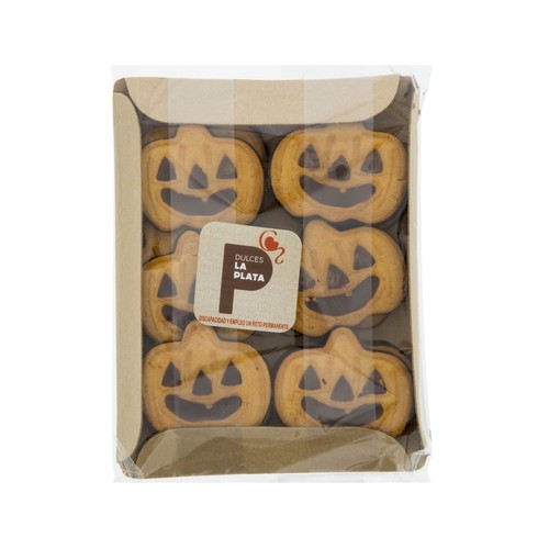 DULCES LA PLATA Galletas de cacao con forma de calabaza 12 uds. 150 g.