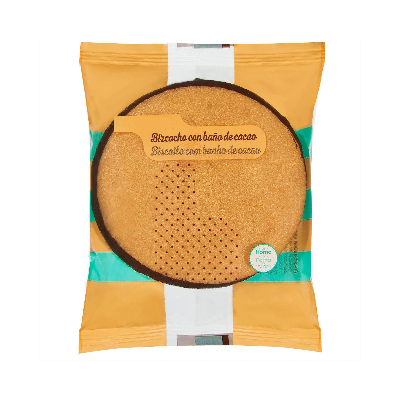 Bizcocho con baño de cacao Hacendado