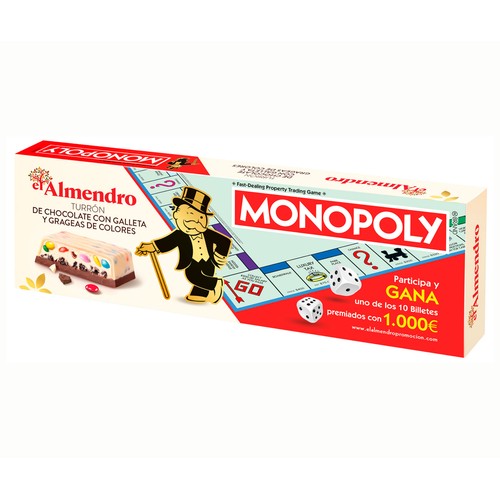 EL ALMENDRO Turrón de chocolate Monopoly 150 g.