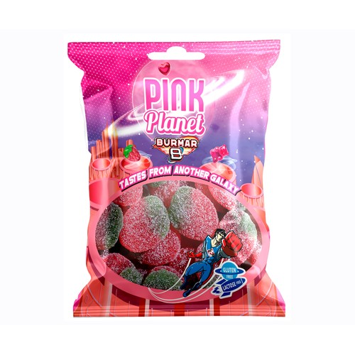 BURMAR Caramelos de goma, fresón ácido 100 g.