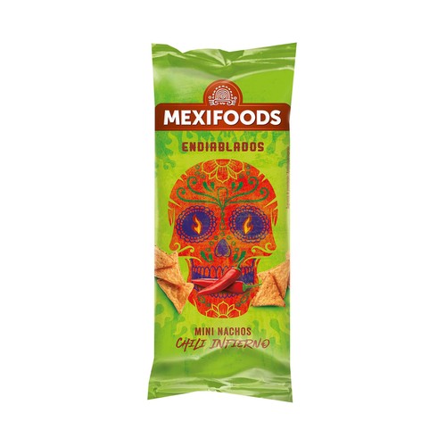MEXIFOODS Mini nachos endiablados chili infierno MEXIFOODS 75 gr.