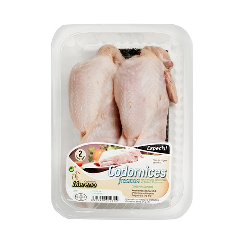 CODORNICES MORENO Codornices frescas  2 uds.
