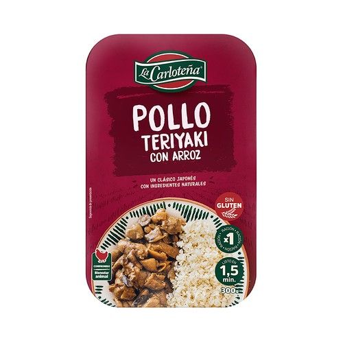 LA CARLOTEÑA Pollo teriyaki con arroz, listo para calentar y comer 300 g.