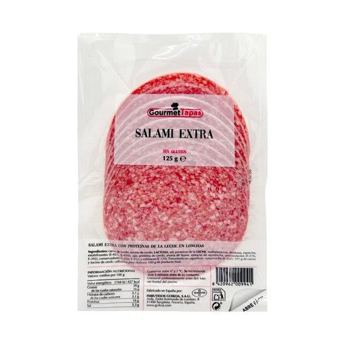 GOURMET Tapas Salami exta cortado en lonchas 125 g.