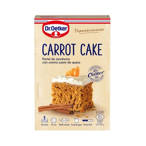 DR. OETKER Preparado de pastel de zanahoria con crema de queso DR. OETKER 315 g.